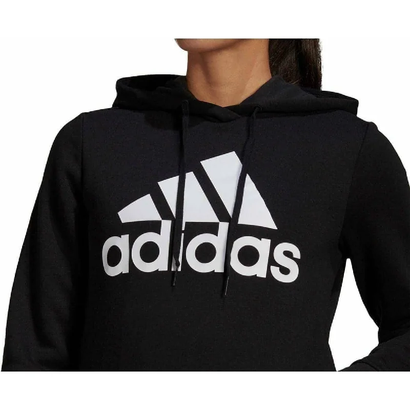 adidas Essentials Logo Fleece Womens Hoody - Black