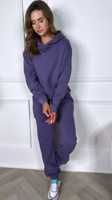 Bella Purple Hoodie & Joggers Co-Ord Set