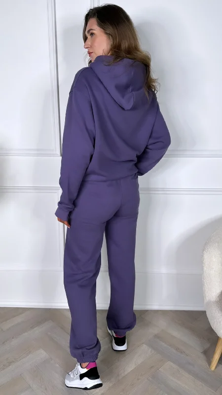 Bella Purple Hoodie & Joggers Co-Ord Set