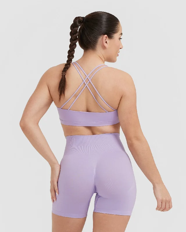 Everyday Cross Over Bralette | Wisteria Purple