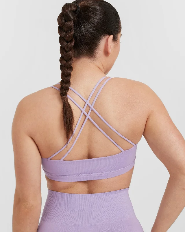 Everyday Cross Over Bralette | Wisteria Purple