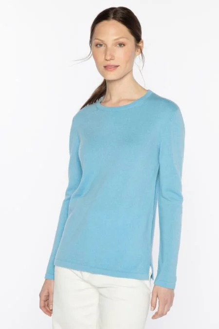 Kinross Cashmere Long Slv Crew