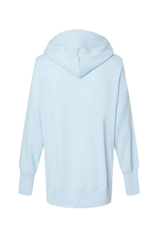 MV Sport Womens French Terry Hooded Sweatshirt Hoodie - Arctic Blue - NEW