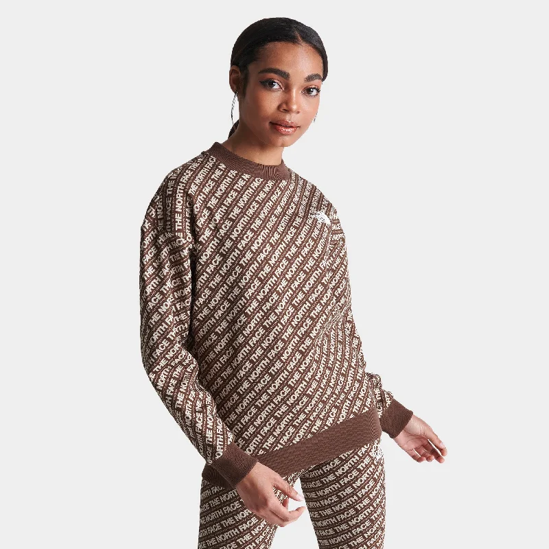 The North Face Women’s Allover Print Crewneck / Earth Brown