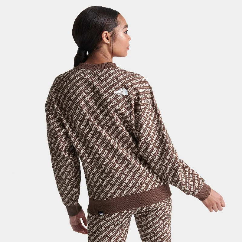 The North Face Women’s Allover Print Crewneck / Earth Brown