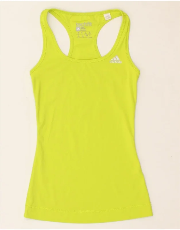 ADIDAS Womens Climalite Vest Top UK 4/6 XS Green