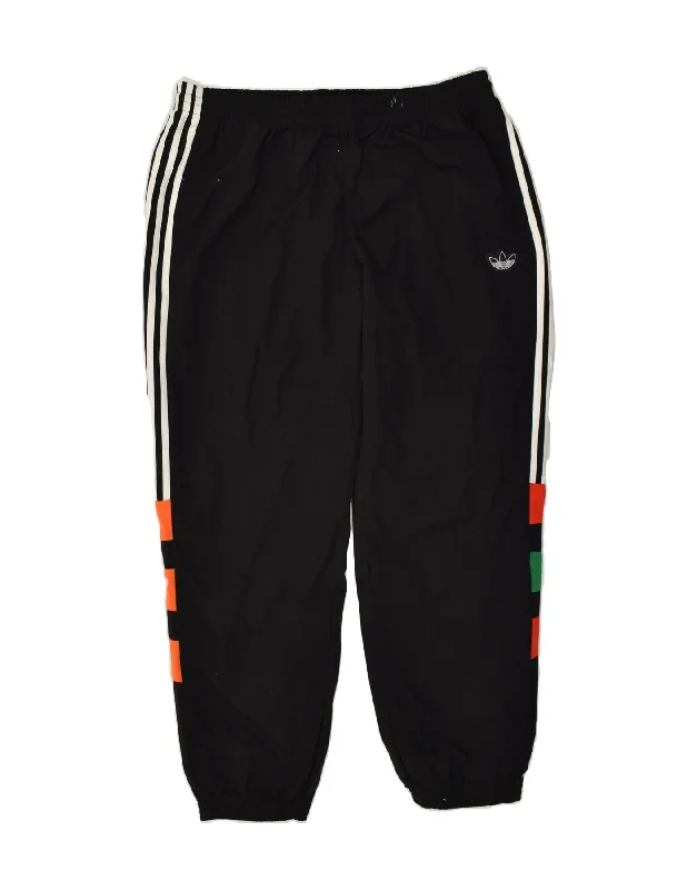 ADIDAS Womens Tracksuit Trousers Joggers UK 18 XL Black Nylon