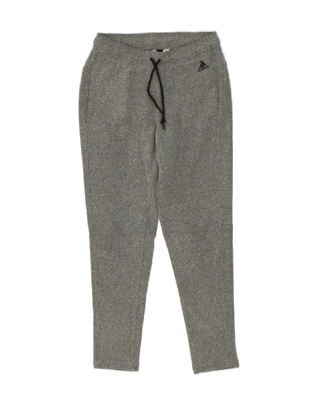 ADIDAS Womens Tracksuit Trousers UK 8/10 Small Grey Cotton