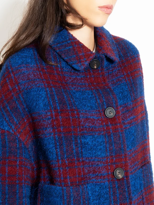 Caban Check Blu/Rosso