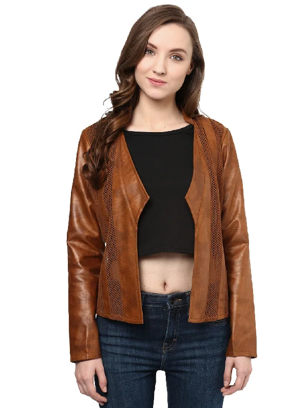 Brown Solid Jacket