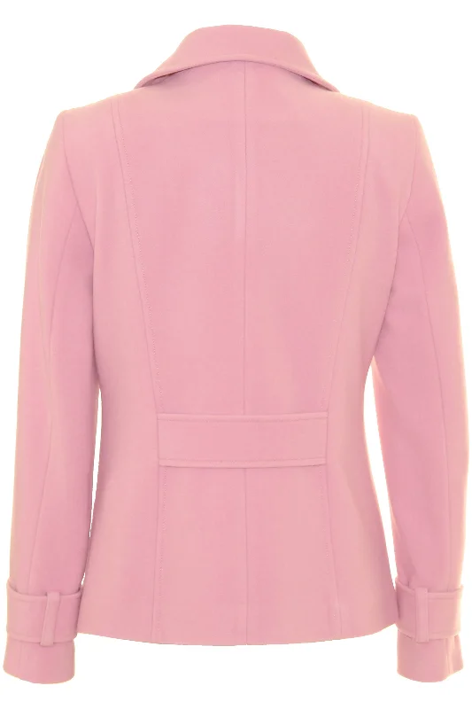 Busy Clothing Womens Wool Blend Pink Jacket Coat