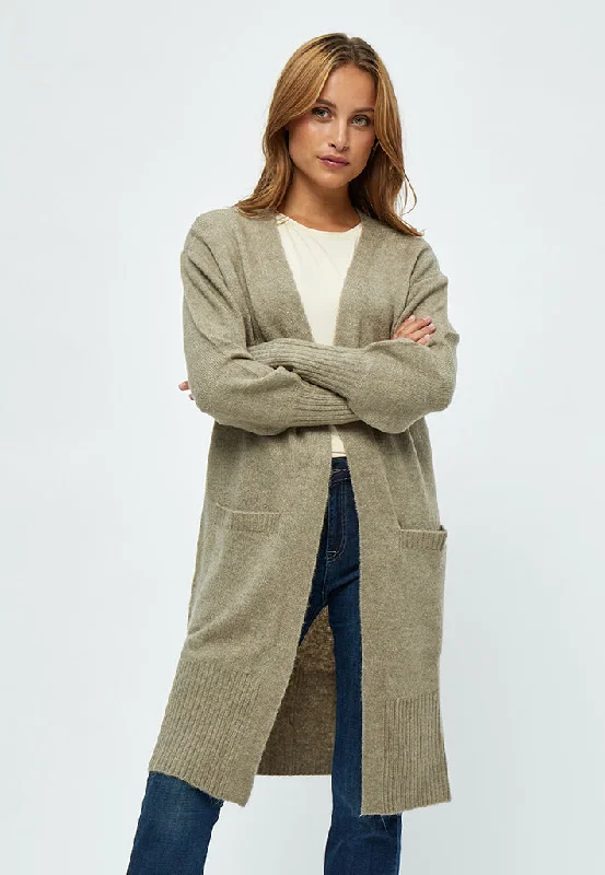 Daliah Long Cardigan - Winter Twig Sand Melange