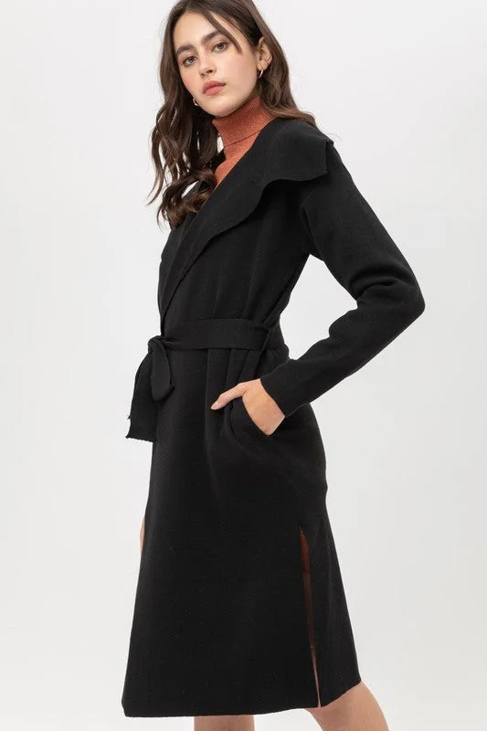 Evelyn, Light weight belted wrap cardigan