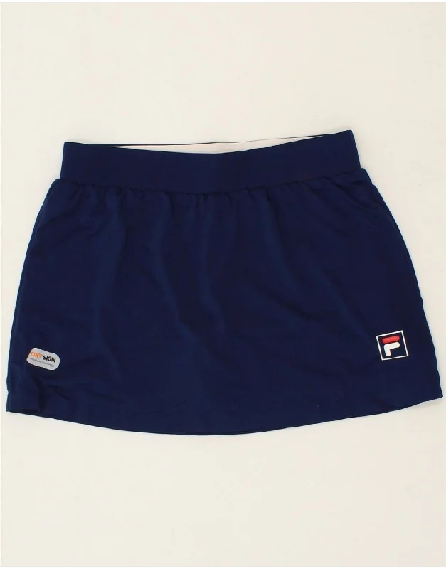 FILA Womens Skort UK 6 XS Navy Blue Polyester