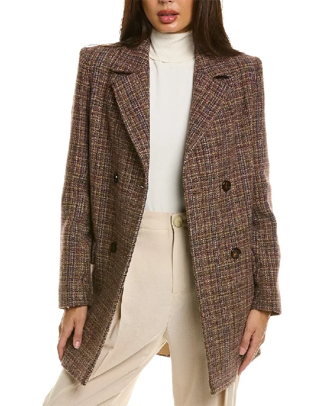 FLEURETTE Double-Breasted Wool Coat