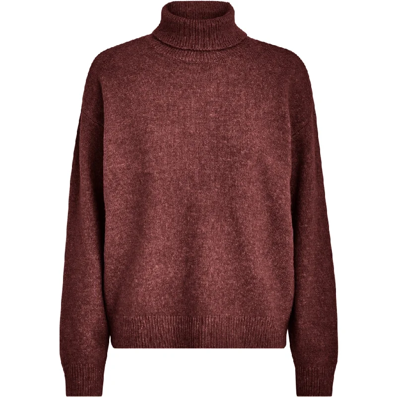 Gea High Neck Pullover - Madder Brown