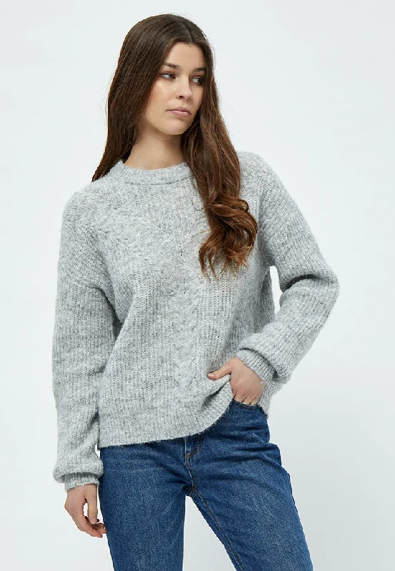 Geannie Pullover - Light Grey Melange