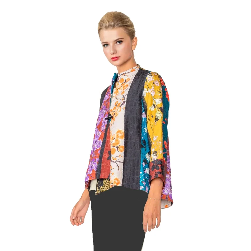 IC Collection Mixed-Print One-Button Jacket - 5450J