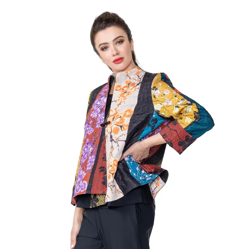 IC Collection Mixed-Print One-Button Jacket - 5450J