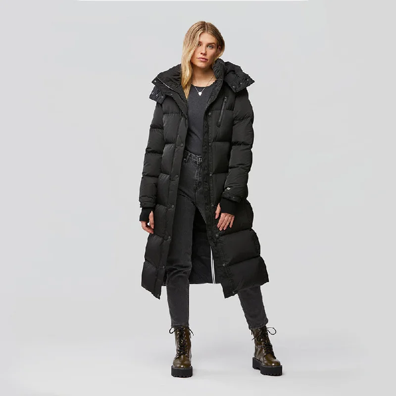 Jill Hooded Down Coat (Black)