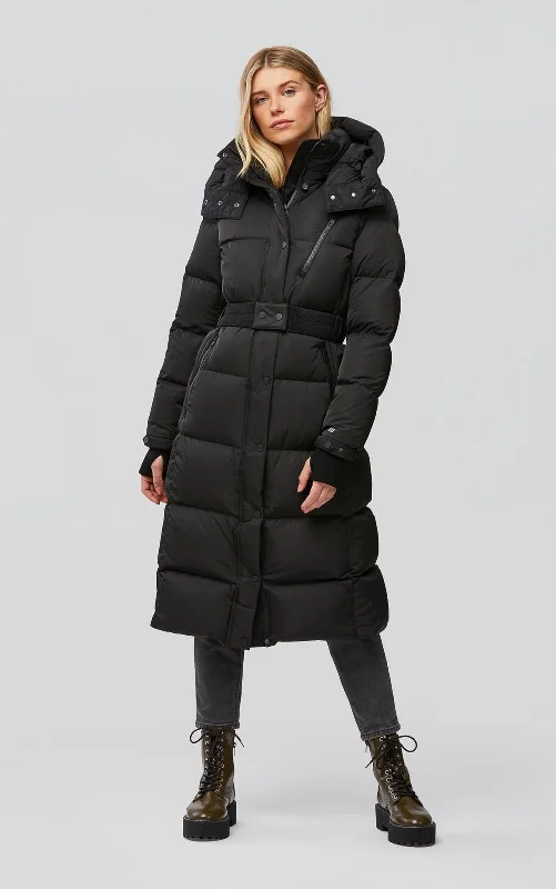 Jill Hooded Down Coat (Black)