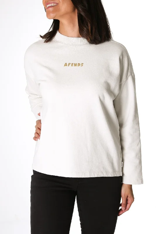 Juno Hemp Oversized Crew Neck Off White