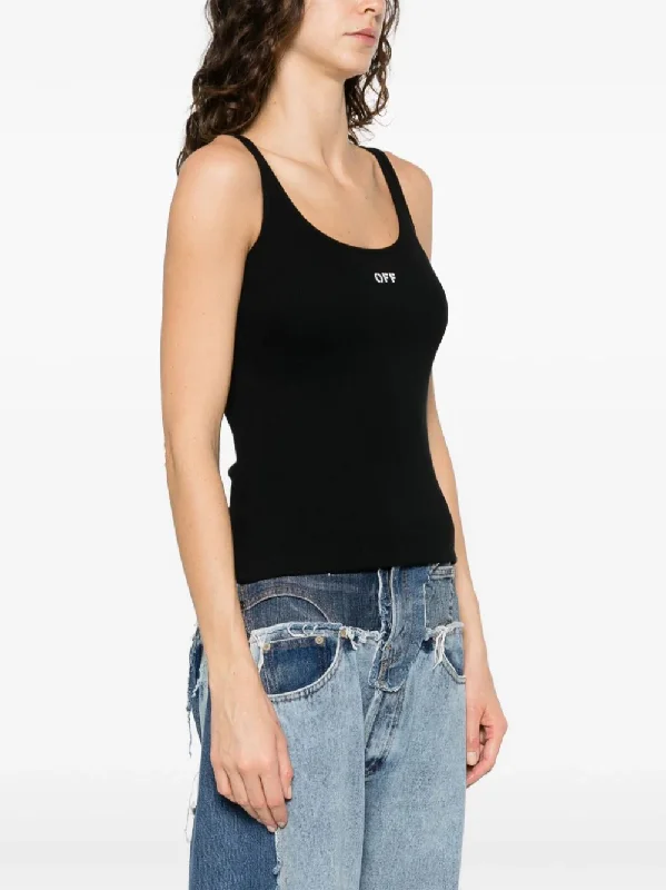 OFF-WHITE Women Off Stamp Rib Tank Top