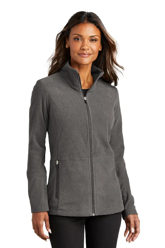 Port Authority Womens Accord Pill Resistant Microfleece Full Zip Jacket - Pewter Grey