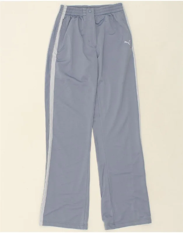 PUMA Womens Tracksuit Trousers UK 10 Small Blue Polyester