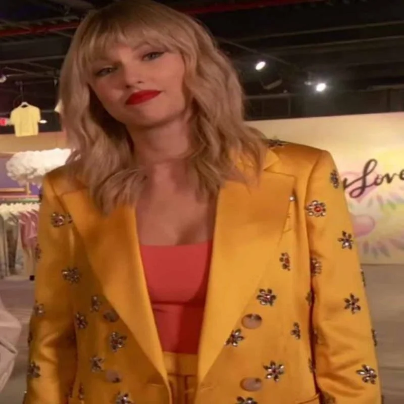 Taylor Swift Yellow Blazer Coat