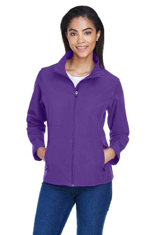 Team 365 Womens Leader Windproof & Waterproof Full Zip Jacket - Purple