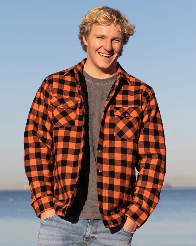 Orange Soft Padded Flannel Jacket