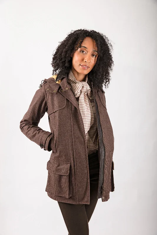 Field coat in Brown Tweed