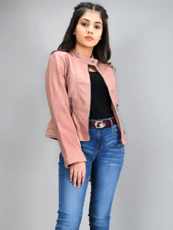 Iconic Leather Jacket - Pink