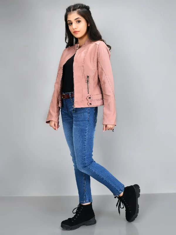 Iconic Leather Jacket - Pink