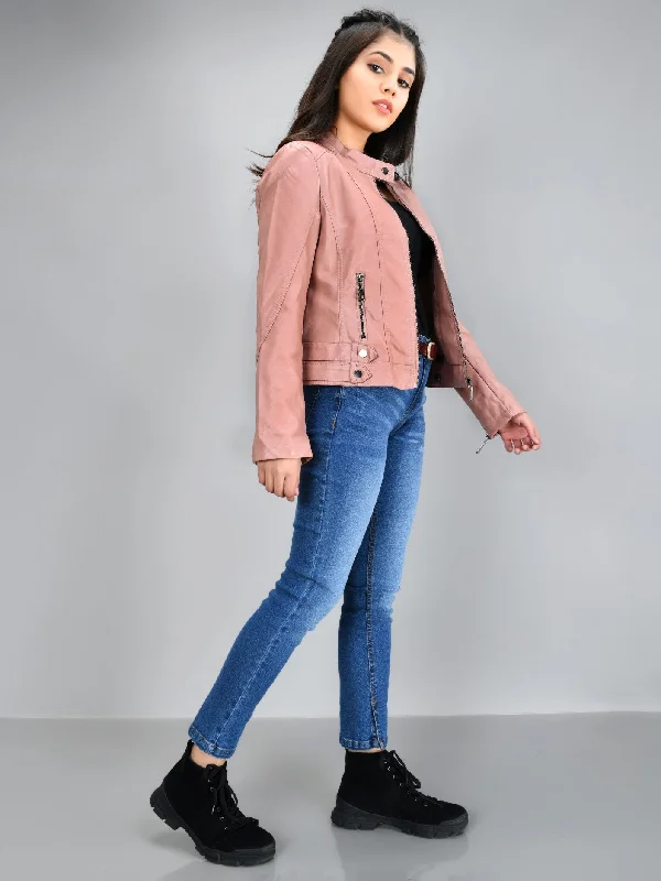 Iconic Leather Jacket - Pink