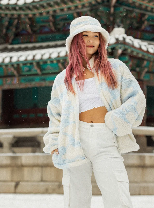 Chloe Kim In The Clouds Sherpa Full-Zip Fleece - Halogen Blue Clouds