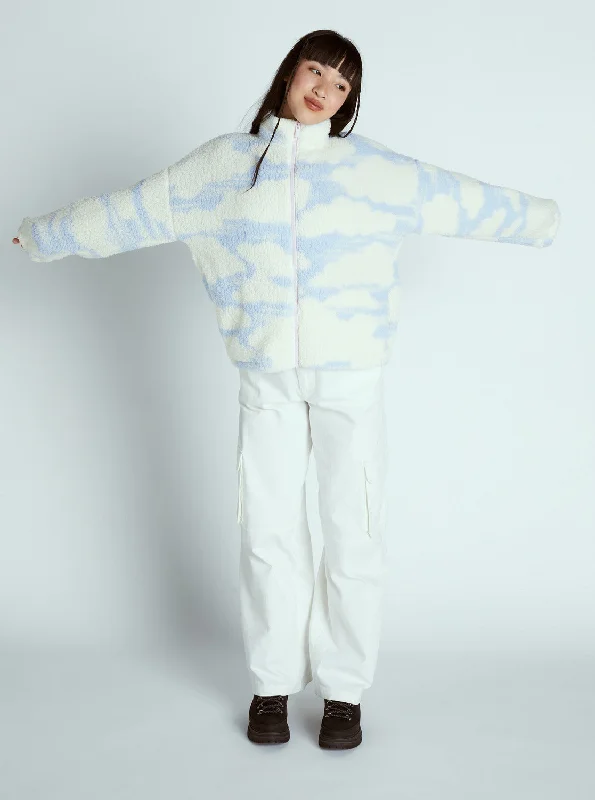 Chloe Kim In The Clouds Sherpa Full-Zip Fleece - Halogen Blue Clouds