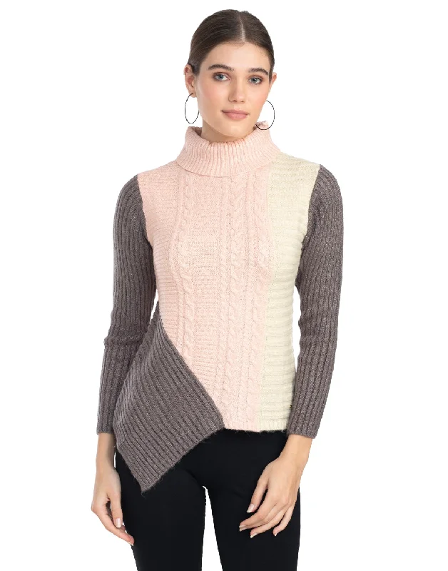 Moda Elementi Knitted sweaters pullover styles Pink