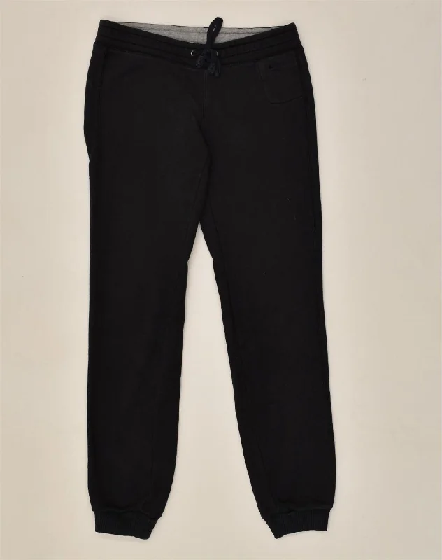 NIKE Womens Tracksuit Trousers Joggers UK 8/10 Small Black Cotton