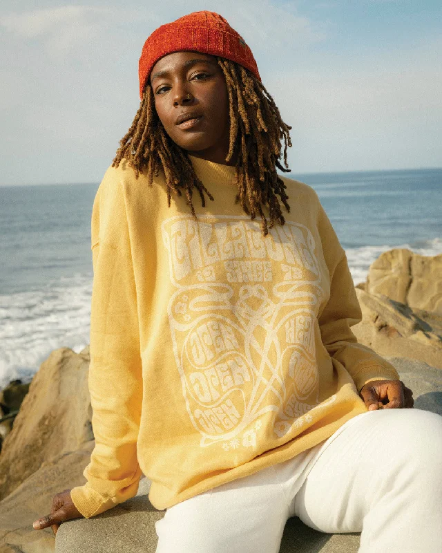 Ride In Oversized Crewneck Sweatshirt - Gold Coast