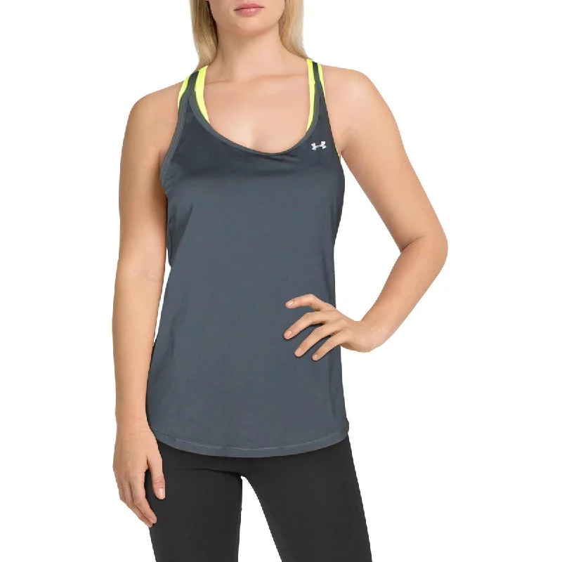 Under Armour Women's 2-In-1 Sweat Wicking Racerback Athletic Sport Tank Top