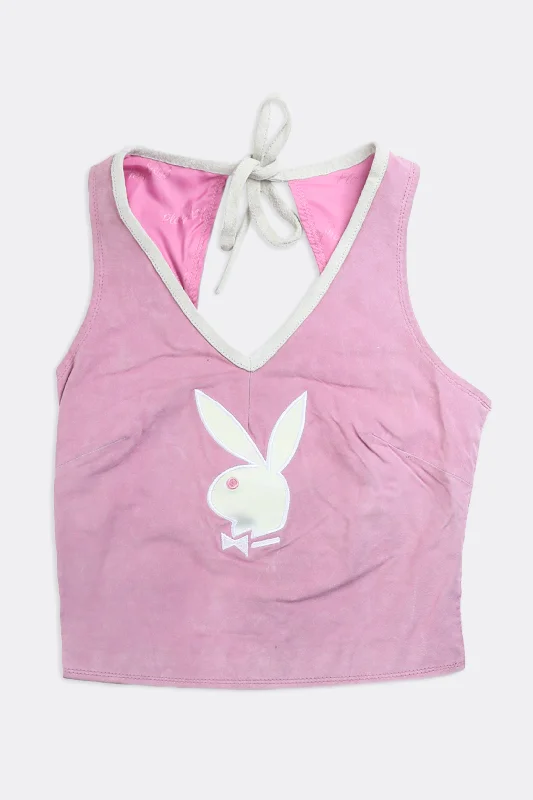 Deadstock Playboy Suede Halter - XS