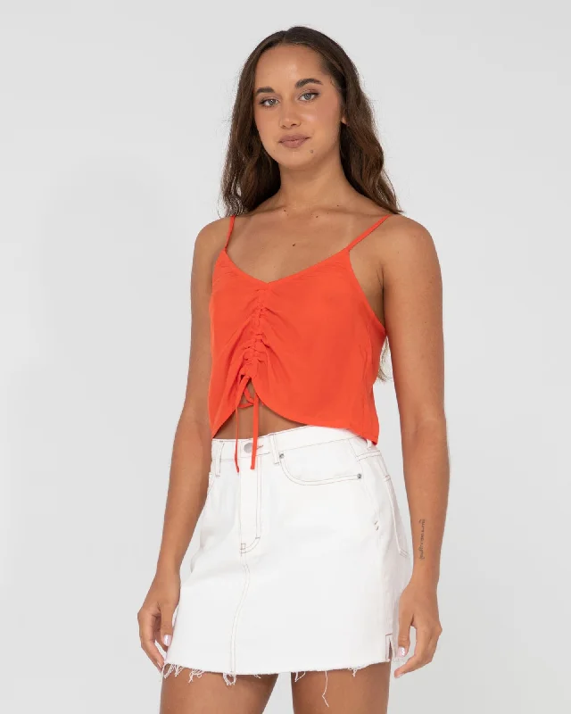 Rusty Porter Ruched Cami Crop Top