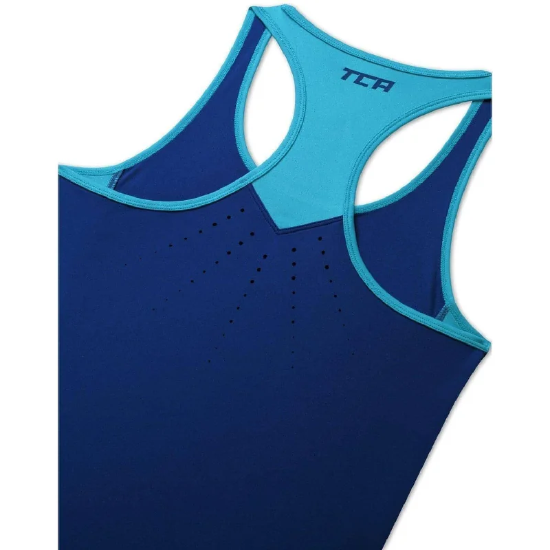 TCA Laser Tech Lightweight Womens Running Vest - Blue