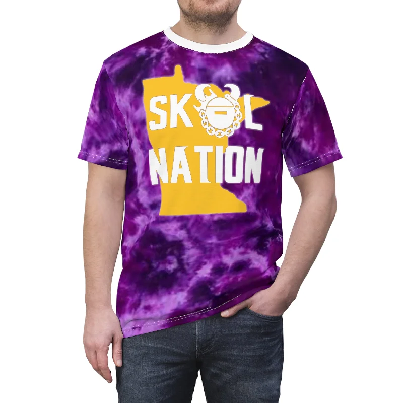 Unisex Cut & Sew Tee - Purple Tie-Dye - MN Nation