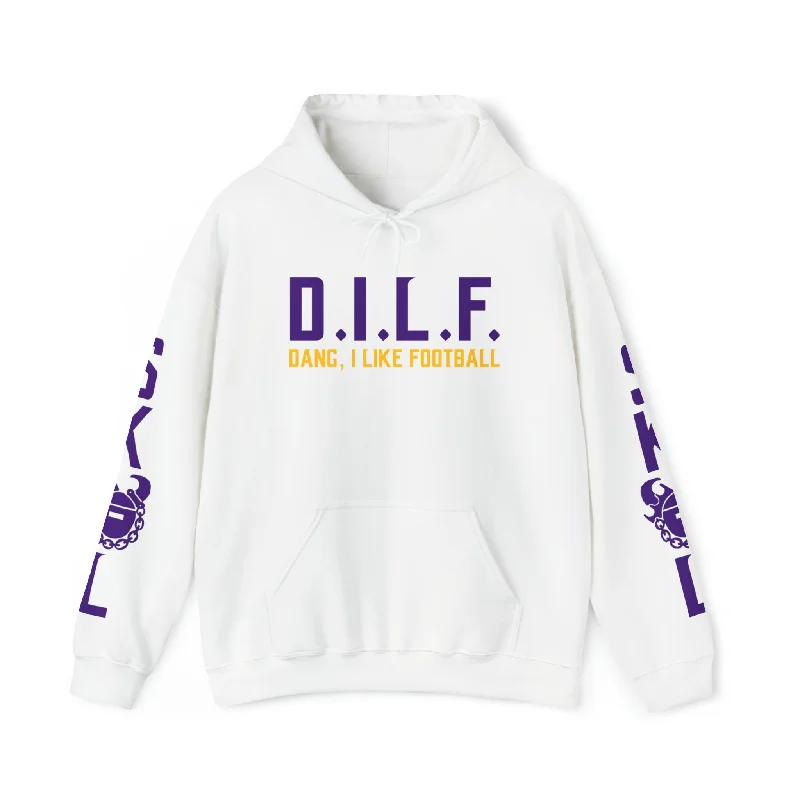 Unisex Heavy Blend™ Hooded Sweatshirt - D.I.L.F. + Original (Sleeves)