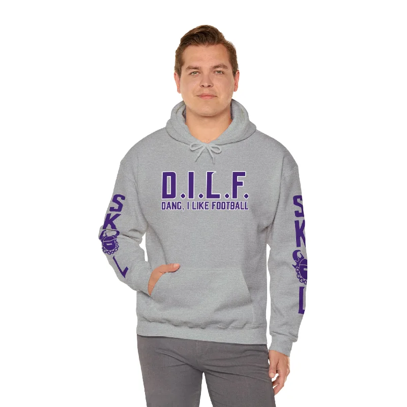 Unisex Heavy Blend™ Hooded Sweatshirt - D.I.L.F. + Original (Sleeves)