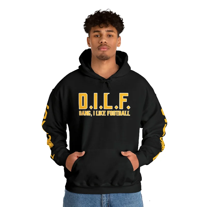 Unisex Heavy Blend™ Hooded Sweatshirt - D.I.L.F. + Original (Sleeves)