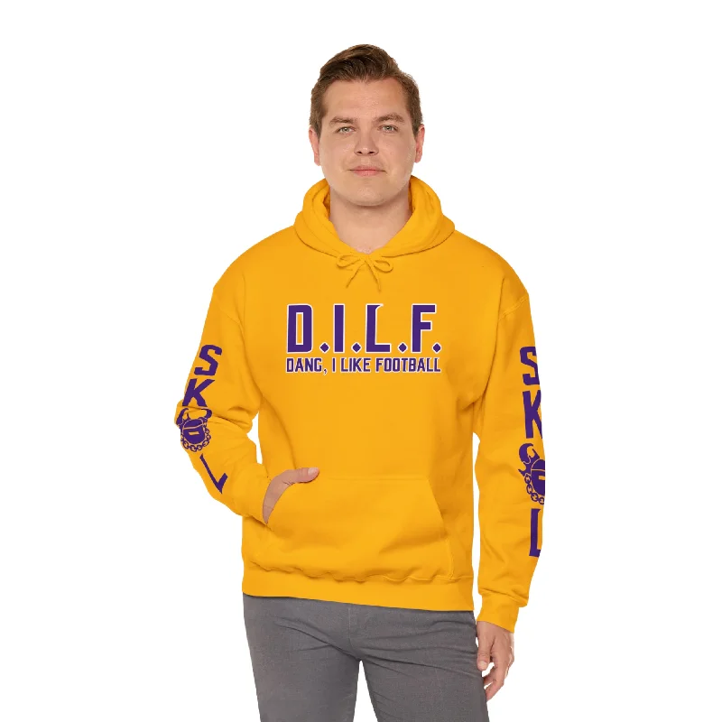 Unisex Heavy Blend™ Hooded Sweatshirt - D.I.L.F. + Original (Sleeves)